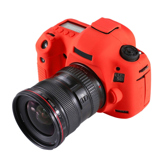 PULUZ Soft Silicone Protective Case for Canon EOS 5D Mark III / 5D3(Red) - Protective Case by PULUZ | Online Shopping UK | buy2fix