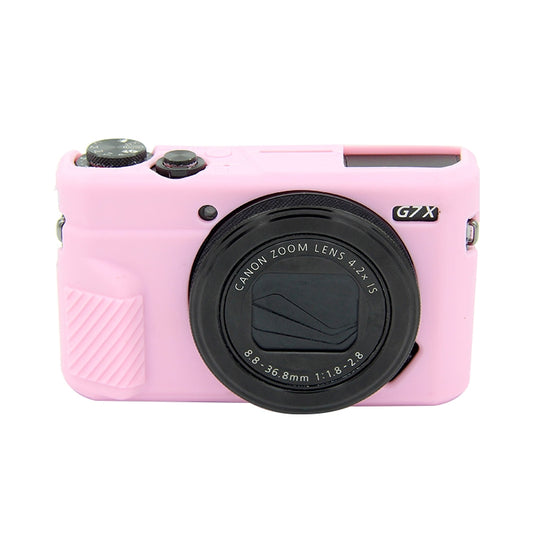 PULUZ Soft Silicone Protective Case for Canon EOS G7 X Mark II(Pink) - Protective Case by PULUZ | Online Shopping UK | buy2fix