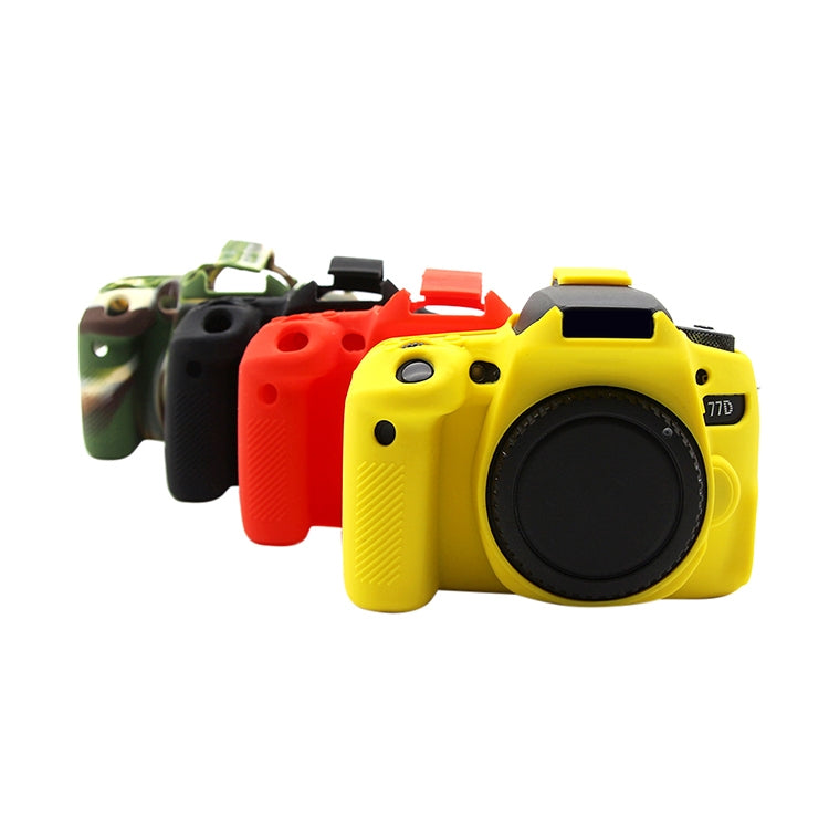 PULUZ Soft Silicone Protective Case for Canon EOS 77D(Yellow) - Camera Accessories by PULUZ | Online Shopping UK | buy2fix