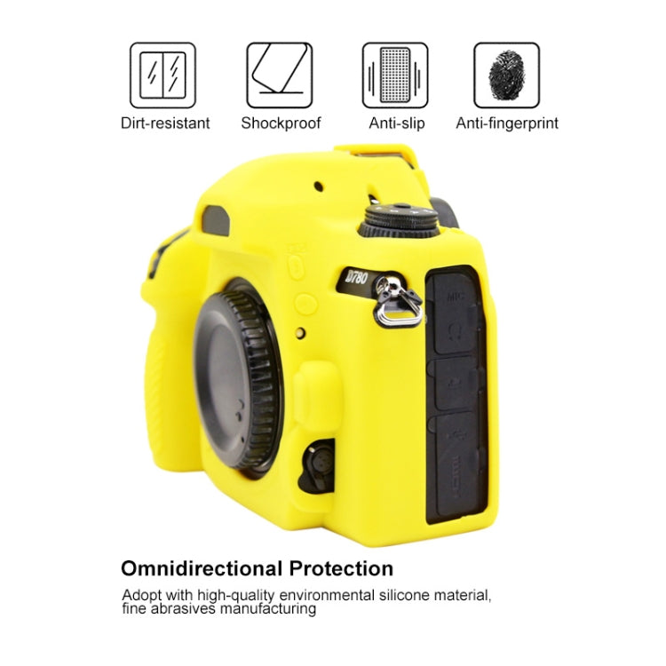 PULUZ Soft Silicone Protective Case for Nikon D780(Yellow) - Protective Case by PULUZ | Online Shopping UK | buy2fix