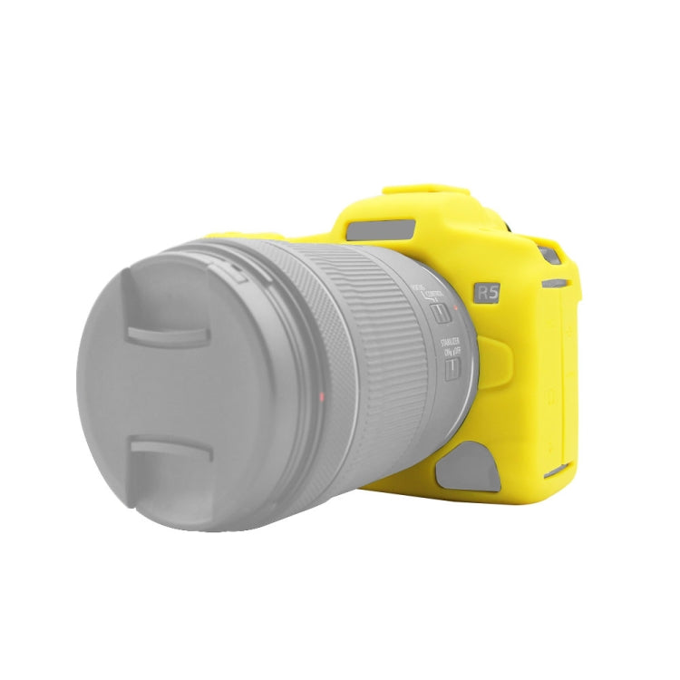 PULUZ Soft Silicone Protective Case for Canon EOS R5 (Yellow) - Camera Accessories by PULUZ | Online Shopping UK | buy2fix
