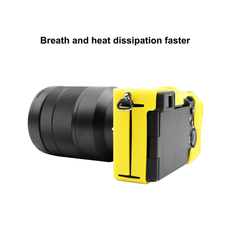 PULUZ Soft Silicone Protective Case for Sony A7C / ILCE-7C(Yellow) - Camera Accessories by PULUZ | Online Shopping UK | buy2fix