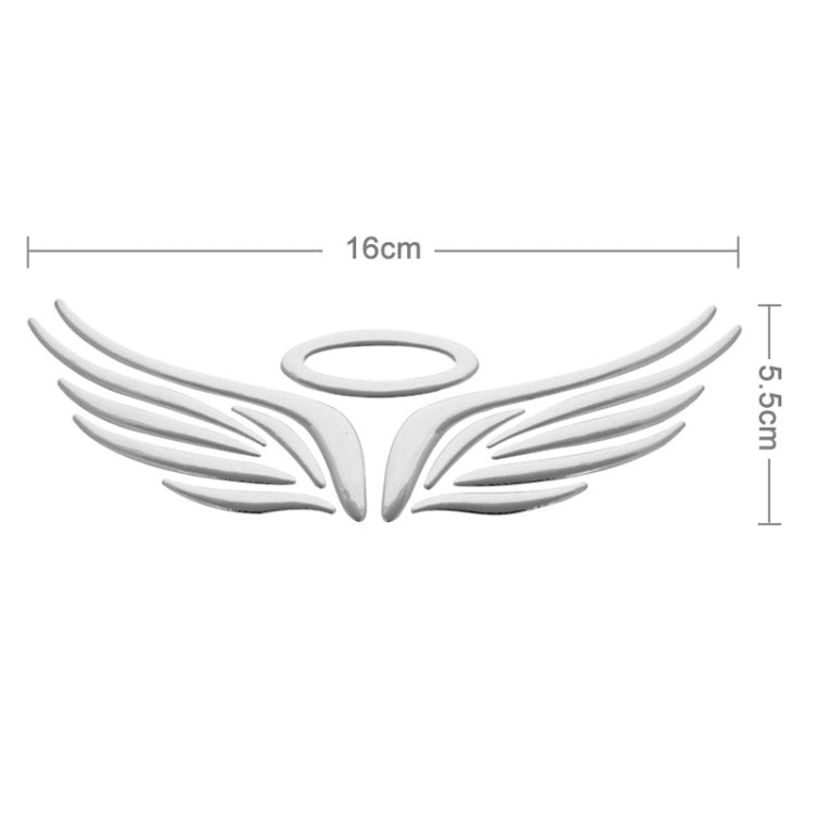 3D Angel Wings Pattern Car Sticker, Size: 16cm x 5.5cm (approx.)(Silver) - Decorative Sticker by buy2fix | Online Shopping UK | buy2fix