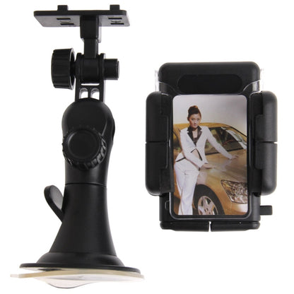 Universal 360 Degree Rotation Suction Cup Car Holder / Desktop Stand, For iPhone, Galaxy, Sony, Lenovo, HTC, Huawei, and other Smartphones of Width: 5.1cm- 10.5cm(Black) - Car Holders by buy2fix | Online Shopping UK | buy2fix