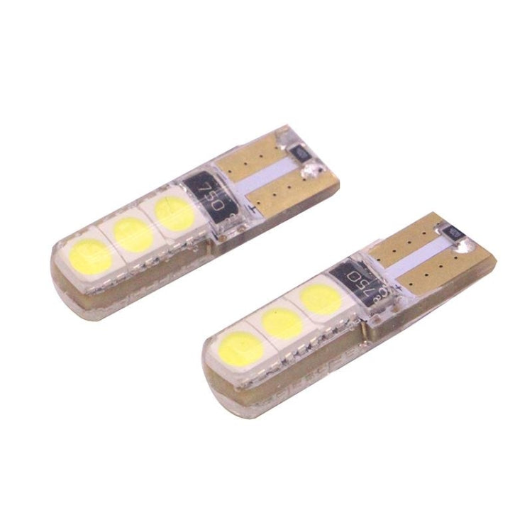 2 PCS T10 2W 120-140LM 6 LED Ice Blue 5050 LED Brake Light for Vehicles, DC12V - In Car by buy2fix | Online Shopping UK | buy2fix