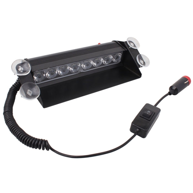 8W 800LM 8-LED Red + Blue Light 3-Modes Adjustable Angle Car Strobe Flash Dash Emergency Light Warning Lamp with Suckers, DC 12V - In Car by buy2fix | Online Shopping UK | buy2fix