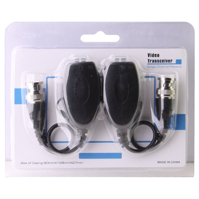 2 PCS Passive UTP Video Balun Transceiver(Black) - Security by buy2fix | Online Shopping UK | buy2fix