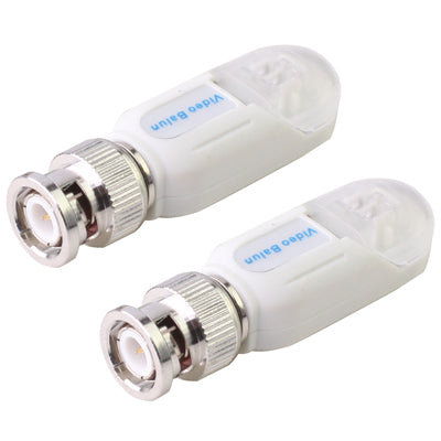 2 PCS UTP Network Video Balun CAT5 to Camera CCTV BNC DVR O-611(White) - Security by buy2fix | Online Shopping UK | buy2fix