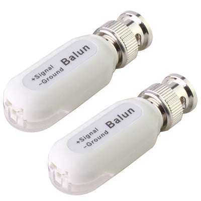 2 PCS UTP Network Video Balun CAT5 to Camera CCTV BNC DVR O-611(White) - Security by buy2fix | Online Shopping UK | buy2fix