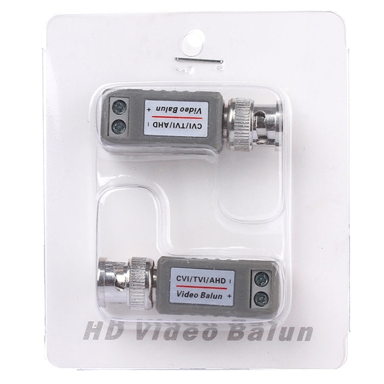 2 PCS 202E-HD CVI/TVI/AHD 1CH Passive Video Balun Coaxial Adapter - Security by buy2fix | Online Shopping UK | buy2fix