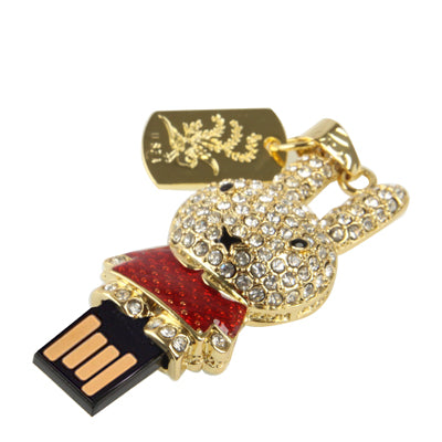 Rabbit Shaped Diamond Jewelry USB Flash Disk (32GB), Red -  by buy2fix | Online Shopping UK | buy2fix