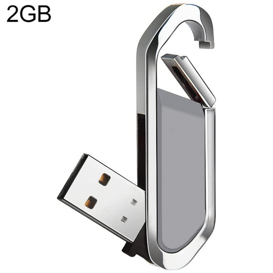 2GB Metallic Keychains Style USB 2.0 Flash Disk (Grey)(Grey) - Computer & Networking by buy2fix | Online Shopping UK | buy2fix