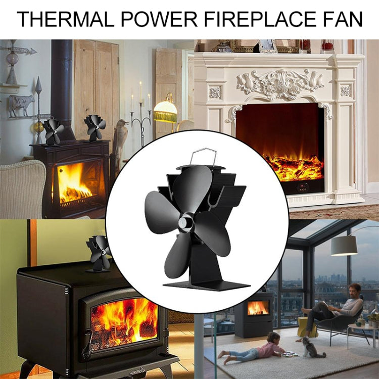 YL603 Eco-friendly Aluminum Alloy Heat Powered Stove Fan with 4 Blades for Wood / Gas / Pellet Stoves (White) - Consumer Electronics by buy2fix | Online Shopping UK | buy2fix