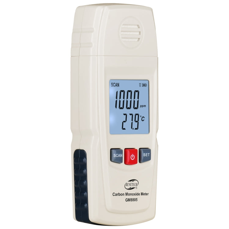 BENETECH GM8805 LCD Display Handheld Carbon Monoxide CO Monitor Detector Meter Tester, Measure Range: 0-1000ppm(White) - Gas Monitor by BENETECH | Online Shopping UK | buy2fix