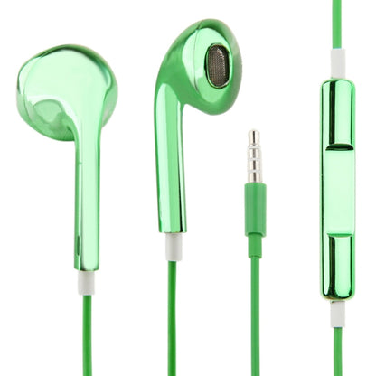 3.5mm Stereo Electroplating Wire Control Earphone for Android Phones / PC / MP3 Player / Laptops(Green) - In Ear Wired Earphone by buy2fix | Online Shopping UK | buy2fix