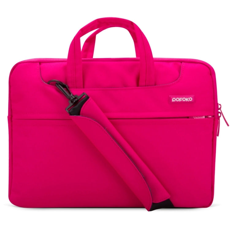 POFOKO 12 inch Portable Single Shoulder Laptop Bag for Laptop(Magenta) - 12.1 inch by POFOKO | Online Shopping UK | buy2fix