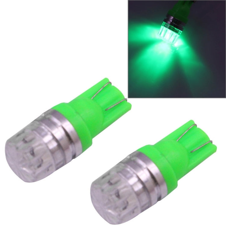 2 PCS T10 1.5W 60LM 1 LED Green COB LED Brake Light for Vehicles, DC12V(Green) - Instrument Lights by buy2fix | Online Shopping UK | buy2fix