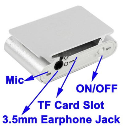 TF / Micro SD Card Slot MP3 Player with LCD Screen, Metal Clip(Silver) - Consumer Electronics by buy2fix | Online Shopping UK | buy2fix