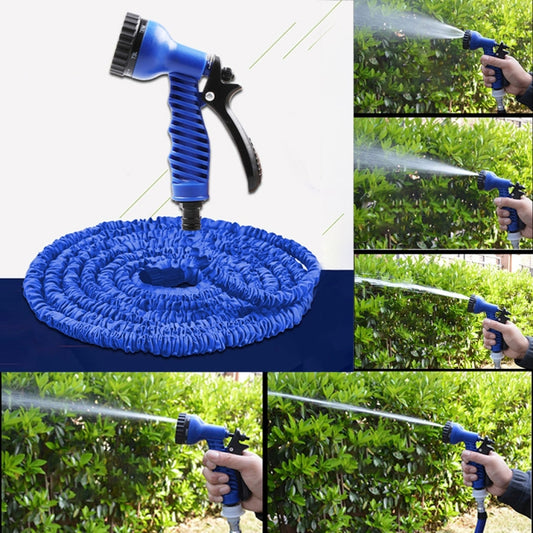 Durable Flexible Dual-layer Water Pipe Water Hose, Stretch Length: 7.5m-22.5m (US Standard)(Blue) - Car Washer & Accessories by buy2fix | Online Shopping UK | buy2fix