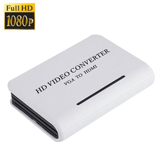 1080P Audio VGA to HDMI HD HDTV Video Converter(White) - Converter by buy2fix | Online Shopping UK | buy2fix