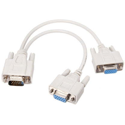 VGA SVGA HDB15 Male to 2 Female Splitter Cable - Cable by buy2fix | Online Shopping UK | buy2fix