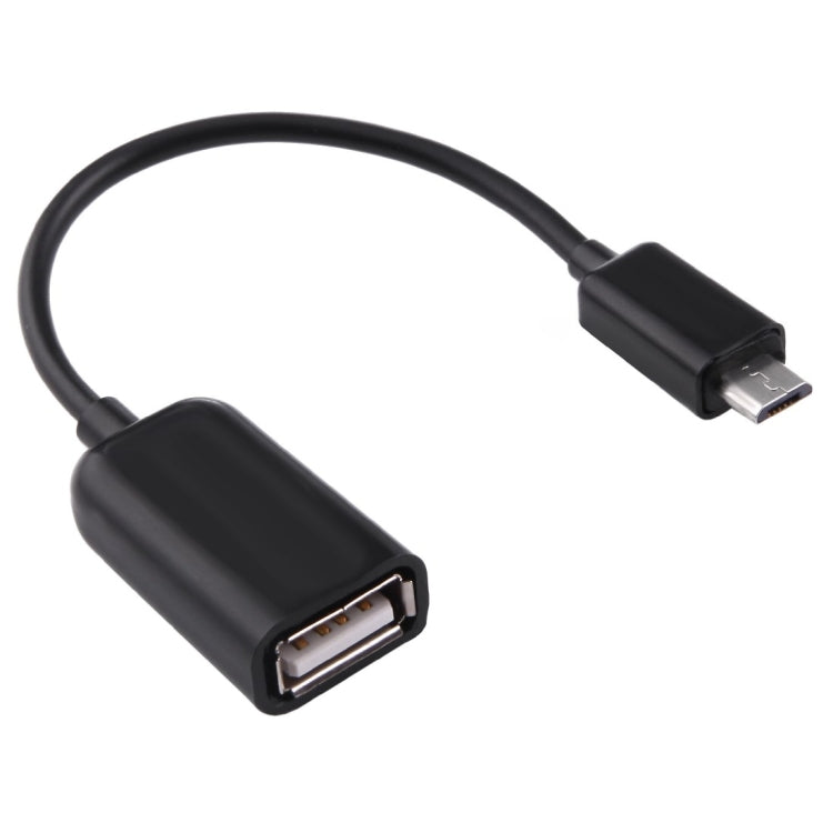 High Quality USB 2.0 AF to Micro USB 5 Pin Male Adapter Cable with OTG Function, Length: 15cm(Black) - OTG Adapter by buy2fix | Online Shopping UK | buy2fix