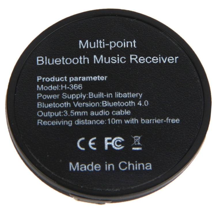 H366 Bluetooth 4.0 Music Audio Receiver Adapter with Hands Free Function For iPhone, Samsung, HTC, Sony, Google, Huawei, Xiaomi and other Smartphones - Apple Accessories by buy2fix | Online Shopping UK | buy2fix