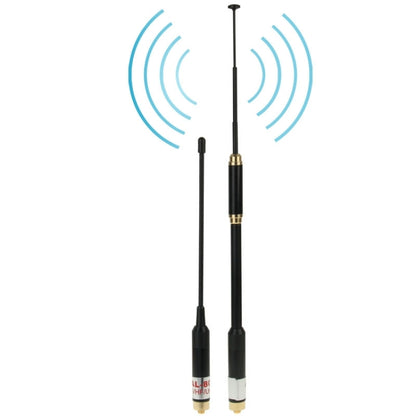 AL-800 Dual Band 144/430MHz High Gain SMA-F Telescopic Handheld Radio Dual Antenna for Walkie Talkie, Antenna Length: 22cm / 86cm - Consumer Electronics by buy2fix | Online Shopping UK | buy2fix