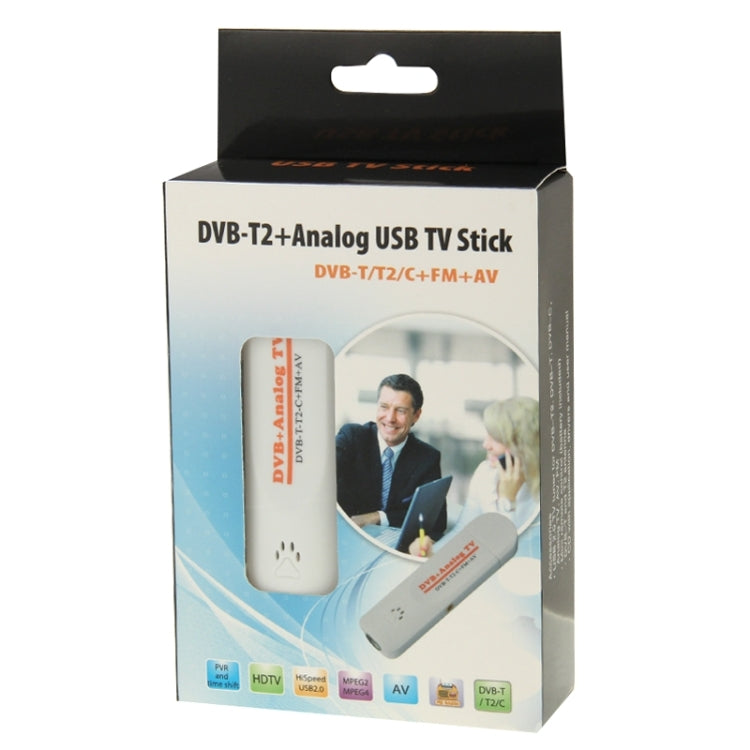 Mini Digital USB 2.0 Dual Module DVB Analog TV Stick, Support FM + AV + DVB-T / T2 / C - Consumer Electronics by buy2fix | Online Shopping UK | buy2fix