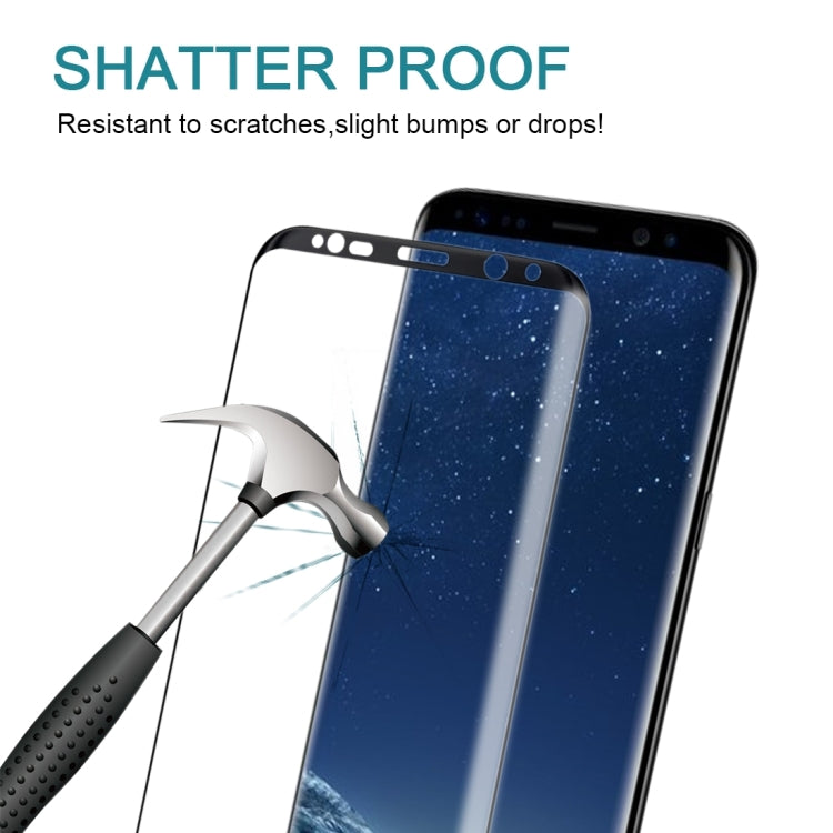 Full Screen Tempered Glass Screen Protector For Galaxy S8 / G9500(Black) - Samsung Accessories by buy2fix | Online Shopping UK | buy2fix