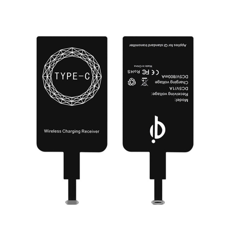 5V 800mA Qi Standard Wireless Charging Receiver with USB-C / Type-C Port - Mobile Accessories by buy2fix | Online Shopping UK | buy2fix