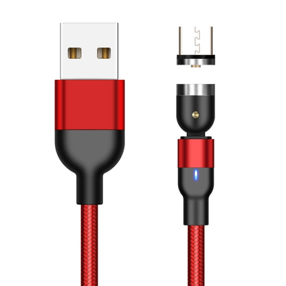 2m 2A Output USB to Micro USB Nylon Braided Rotate Magnetic Charging Cable(Red) - Mobile Accessories by buy2fix | Online Shopping UK | buy2fix
