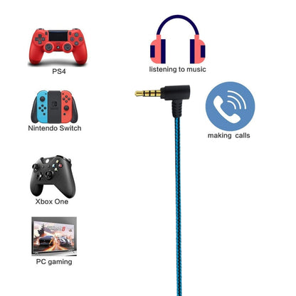 ZS0158 Elbow Plug Gaming Headset Audio Cable for SteelSeries Arctis 3 / 5 / 7 (Blue) - Headset Accessories by buy2fix | Online Shopping UK | buy2fix