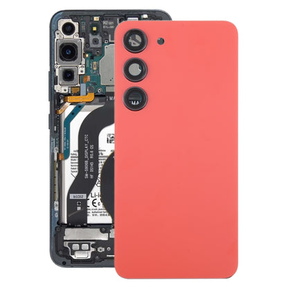 For Samsung Galaxy S23 SM-S911B OEM Glass Battery Back Cover with Camera Lens Cover(Red) - Repair & Spare Parts by buy2fix | Online Shopping UK | buy2fix