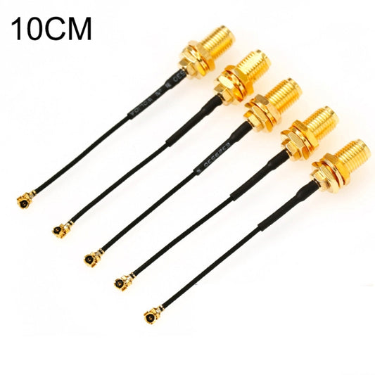 5 PCS / Set RG178 Ufl / IPX / IPEX to SMA Female Adapter Braid Cable, Length:10cm - Security by buy2fix | Online Shopping UK | buy2fix