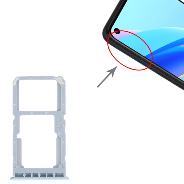 For OPPO A96 4G SIM Card Tray + SIM / Micro SD Card Tray (Blue) - Card Socket by buy2fix | Online Shopping UK | buy2fix