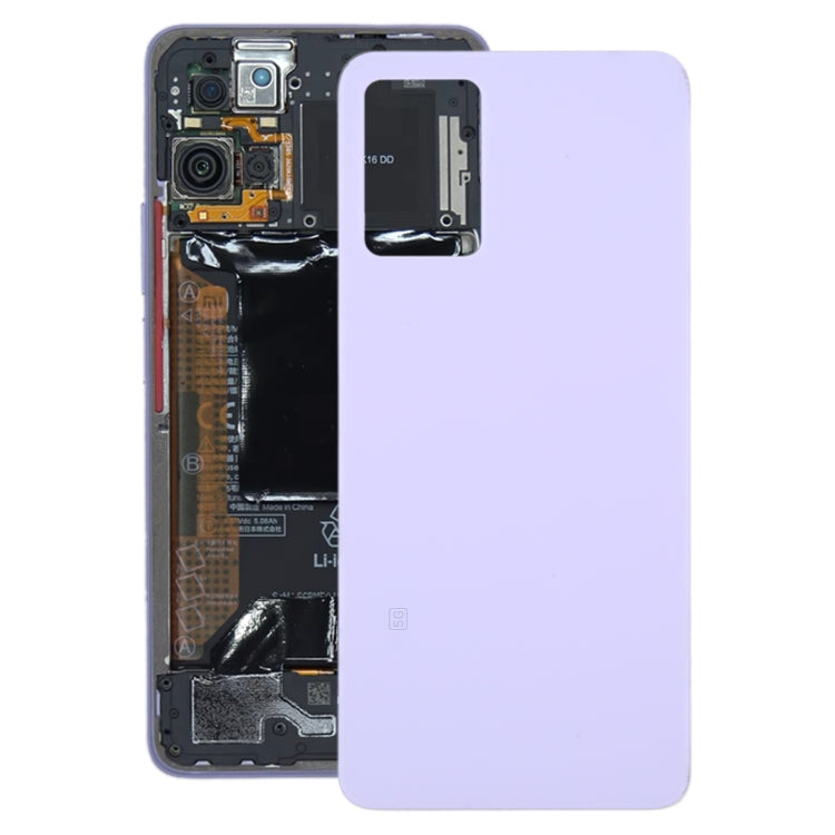 For Xiaomi 11i Glass Battery Back Cover(Purple) - Back Cover by buy2fix | Online Shopping UK | buy2fix