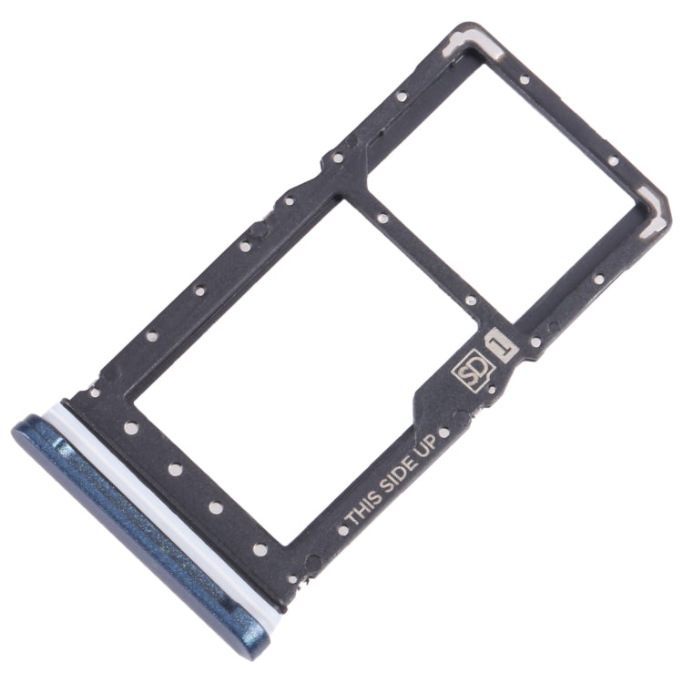 For Motorola Moto E 2020 SIM Card Tray + Micro SD Card Tray (Blue) - Card Socket by buy2fix | Online Shopping UK | buy2fix