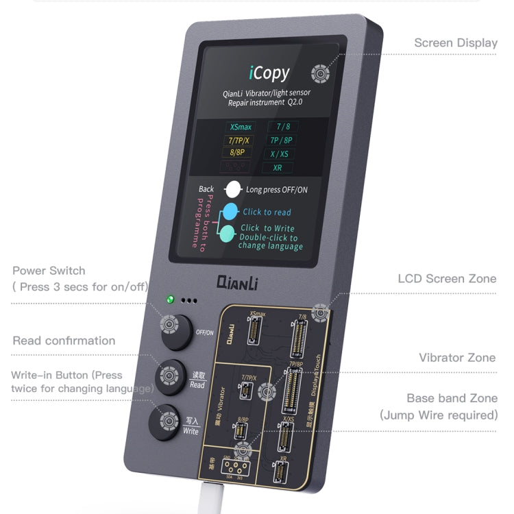 Qianli iCopy Plus 3 in 1 LCD Screen Original Color Repair Programmer For iPhone - Repair & Spare Parts by QIANLI | Online Shopping UK | buy2fix