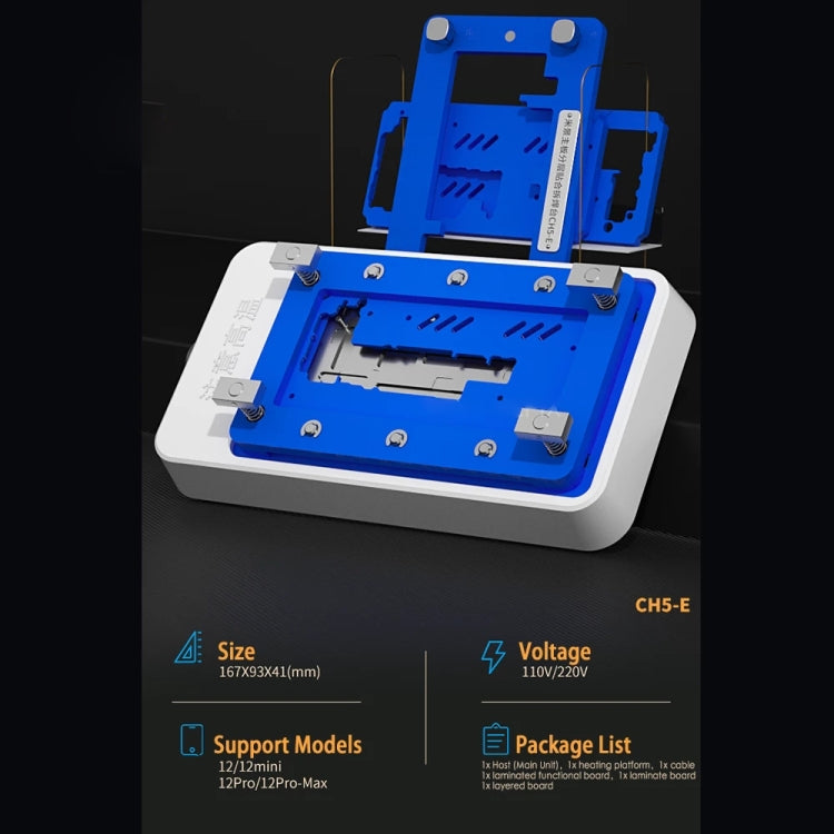 MiJing CH5 Motherboard Heater Preheater Layering Welding Platform for iPhone 12 Series, EU Plug - Repair Platform by MIJING | Online Shopping UK | buy2fix