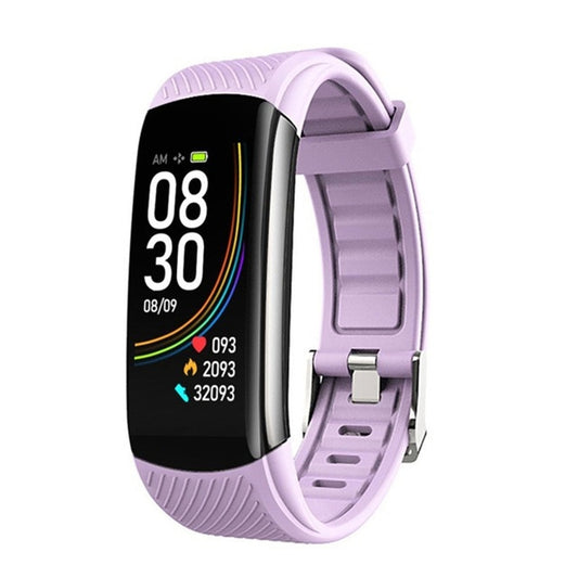 C6T 0.96inch Color Screen Smart Watch IP67 Waterproof,Support Temperature Monitoring/Heart Rate Monitoring/Blood Pressure Monitoring/Sleep Monitoring(Purple) - Smart Wear by buy2fix | Online Shopping UK | buy2fix