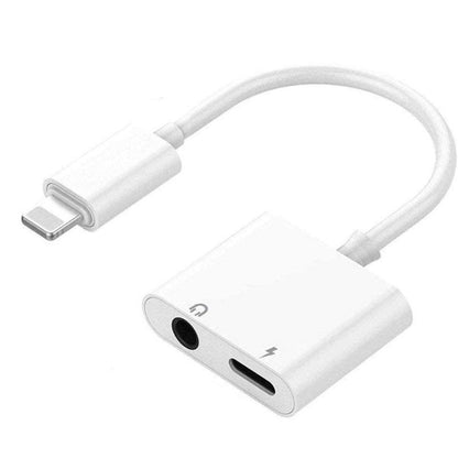 ZS-KL21804 2 in 1 8 Pin to 3.5mm Audio + 8 Pin Charging Interface, Earphone Adapter, Suitable for All IOS Systems - Earphone Adapter by buy2fix | Online Shopping UK | buy2fix
