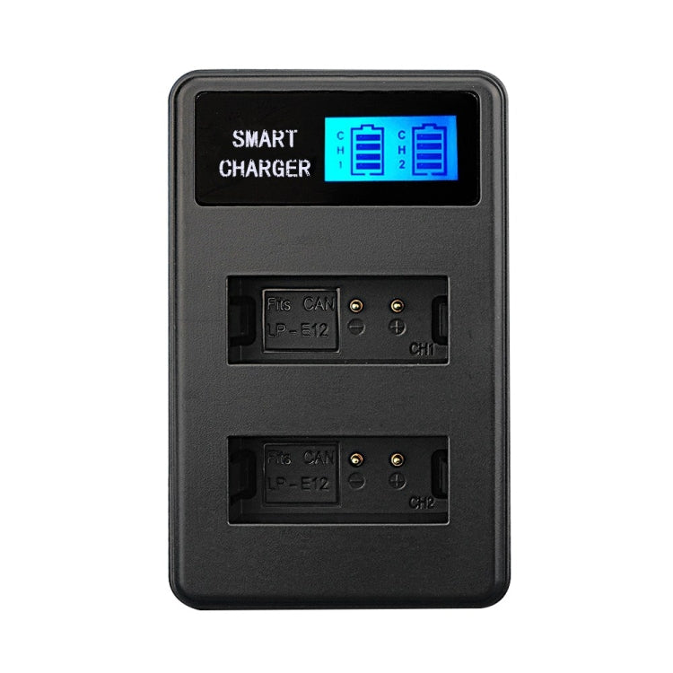 For Canon LP-E12 Smart LCD Display USB Dual-Channel Charger - Camera Accessories by buy2fix | Online Shopping UK | buy2fix