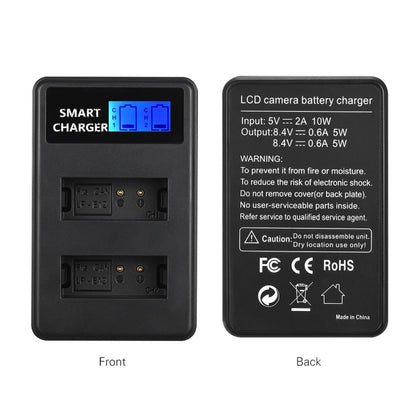 For Canon LP-E12 Smart LCD Display USB Dual-Channel Charger - Camera Accessories by buy2fix | Online Shopping UK | buy2fix