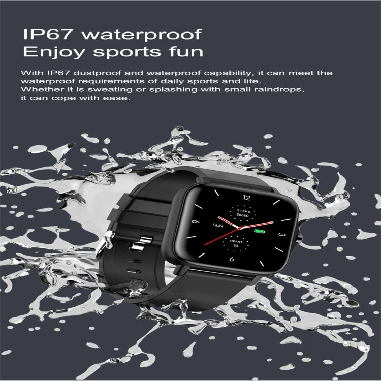 T42 1.7 inch Color Screen Smart Watch, IP67 Waterproof, Support Bluetooth Call/Heart Rate Monitoring/Blood Pressure Monitoring/Blood Oxygen Monitoring/Sleep Monitoring(Black) - Smart Wear by buy2fix | Online Shopping UK | buy2fix