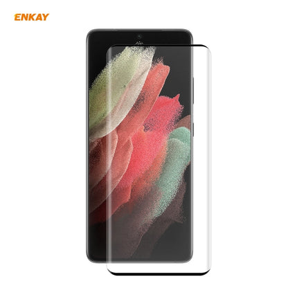 For Samsung Galaxy S21 Ultra 1pc ENKAY Hat-Prince 0.26mm 9H 3D Explosion-proof Full Screen Curved Heat Bending Tempered Glass Film - Galaxy S21 Ultra 5G Tempered Glass by ENKAY | Online Shopping UK | buy2fix