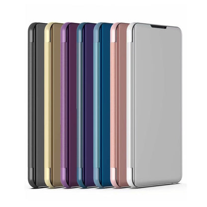 For Samsung Galaxy A52 5G/4G Plated Mirror Horizontal Flip Leather Case with Holder(Silver) - Samsung Accessories by buy2fix | Online Shopping UK | buy2fix