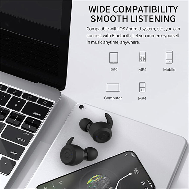 T20 TWS Bluetooth Hooks Wireless Sports Headphones with Charging Box IPX6 Waterproof Noise-cancelling Earphones(Blue) - Bluetooth Earphone by buy2fix | Online Shopping UK | buy2fix