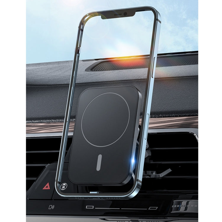 W-987 Magnetic Suction 15W Wireless Charger Car Air Outlet Bracket for iPhone and other Smart Phones(Black) - In Car by buy2fix | Online Shopping UK | buy2fix