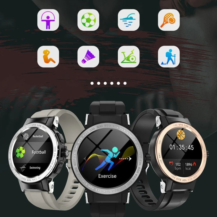 E19 1.28 inch Color Screen Smart Watch, IP68 Waterproof,Support Heart Rate Monitoring/Blood Pressure Monitoring/Blood Oxygen Monitoring/Sleep Monitoring(Black) - Smart Wear by buy2fix | Online Shopping UK | buy2fix